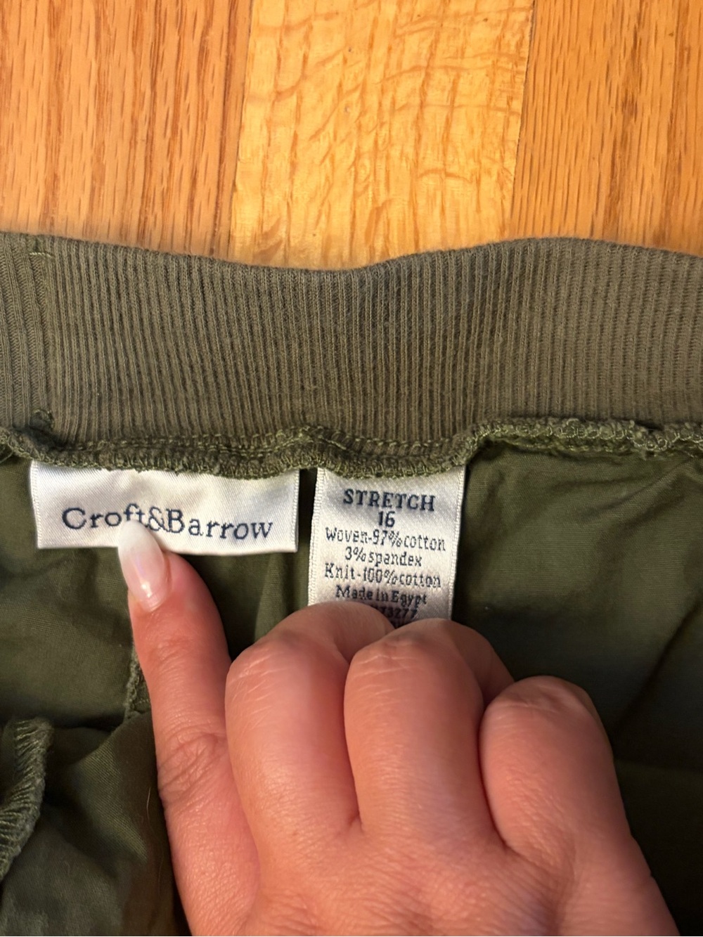 Croft & Barrow Olive Green Casual Mini Skort -16 - Picture 4 of 5